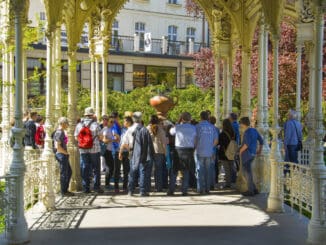 Russische Touristen Karlovy Vary